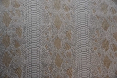 Kunstleder Schlangenmuster mit Filzr�cken, beige