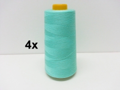 4 x 2743 m Overlock-Garn (3000 yds), mint gr�n #707