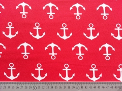 Vincente weisse Anker auf rot