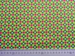 Baumwolle Blumen Daisy- gr�n auf limette