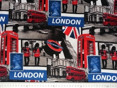 Baumwollstoff London Digitaldruck