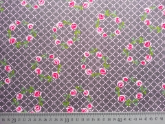 Baumwolle Rosenkranz mit gepunktetem Karomuster, grau