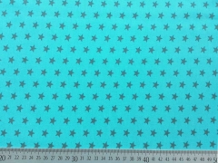 BW Sterne 1cm - dunkelgrau auf aquamarin (ocean)