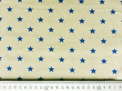 Sterne 1 cm -blau auf beige