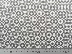Stretchiger BW-Stoff Kreise & Quadrate, taupe