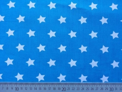 Sterne 2 cm, weiss auf t�rkis