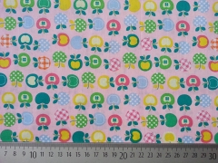 Baumwollstoff kleine �pfel, rosa