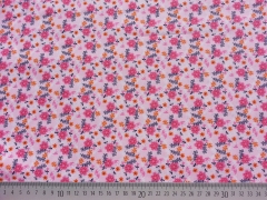 Baumwolle Blumen und Zweige, pink rosa