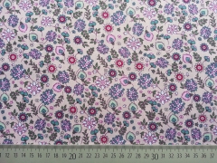 Baumwolle Bl�mchen, rosa mint taupe