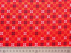 Baumwolle Kreuzblumen, rot