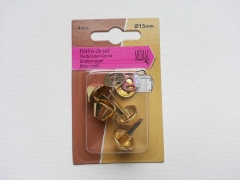 Bodenn�gel 4er Pack 15mm  f�r Taschen, goldfarben