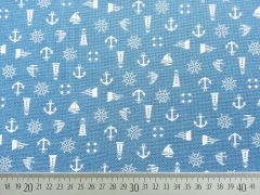 Canvas maritime Muster - jeansblau