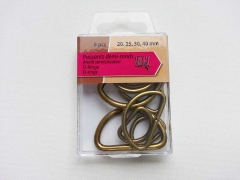 D-Ringe 4er Set  verschiedene Gr��en, messing