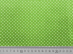 Feincord P�nktchen, weiss auf limette