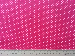 Feincord P�nktchen, weiss auf pink