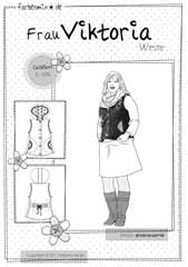 Schnittmuster Weste Frau Viktoria Farbenmix