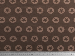 French Terry Stern im Kreis 3,2cm-hellbraun/braun