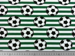 Jersey Fu�ball Streifen, wei�/gr�n