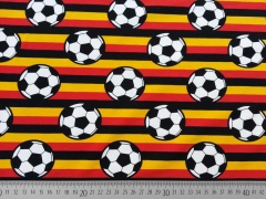 Jersey Fu�ball Streifen, schwarz/rot/gelb
