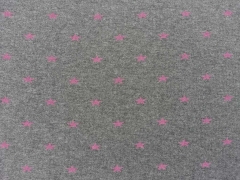 Glattes B�ndchen pinke Sterne auf dunkelgrau