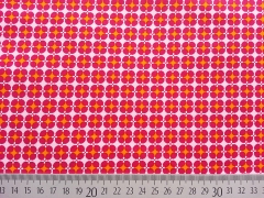 Baumwolle Grannys Tiles - rot/orange auf rosa