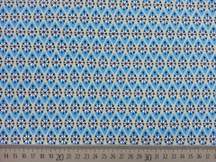 Baumwollstoff geometrisches Muster Hamburger Liebe, hellgrau