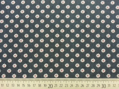 RESTST�CK 40 cm Stretchiger Jeansstoff G�nsebl�mchen, dunkelblau