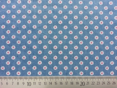 RESTST�CK 17 CM Stretchiger Jeansstoff G�nsebl�mchen, hellblau