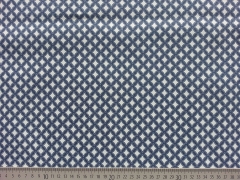 Stretchiger Jeansstoff Gittermuster, jeansblau