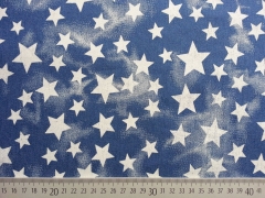Elastischer Jeansstoff Sterne Batiklook, jeansblau
