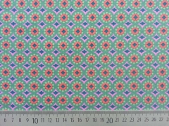 RESTST�CK 95 cm Jersey R�dchen Rauten mint orange