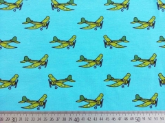 RESTST�CK 42 cm Jersey Amazing Airplanes Flugzeuge - t�rkis