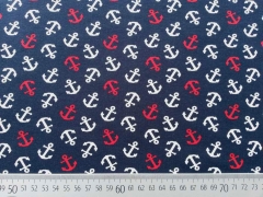 RESTST�CK 67 CM Jersey Anker, rot weiss auf dunkelblau