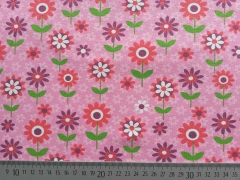Jersey Blumen & Bl�mchen, rosa/rot