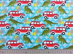 RESTST�CK 38 CM Jersey Autos Dinosaurier, t�rkis