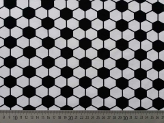 Jersey Fu�ballmuster - schwarz/wei�