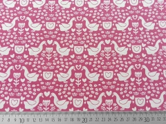 RESTST�CK 25 cm Jersey Goose Shadow G�nse - rosa auf pink