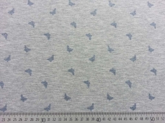 RESTST�CK 48 cm Jersey Metallic Print Glitzer Schmetterlinge blau