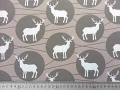 RESTST�CK 55 cm Jersey Hirsch im Kreis, taupe