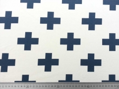 Jersey Kreuz , mittelblau auf wei�