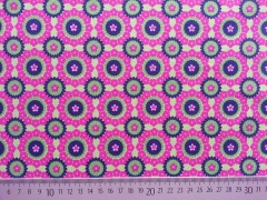 Jersey R�dchen & Blumen, pink hellgr�n