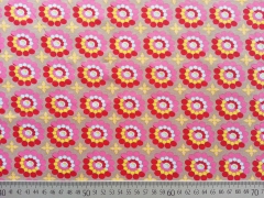 RESTST�CK 97 cm Jersey Retroblumen - pink rot beige