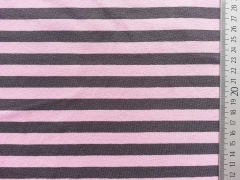 Streifenjersey 1 cm - grau/rosa