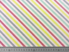 Jersey Rauten/diagonal Streifen - rosa/bunt