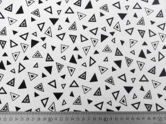 Jersey graphische Dreiecke, schwarz auf weiss