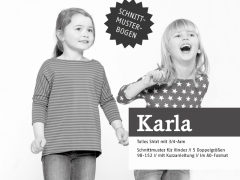 Karla Shirt mit 3/4 Arm Schnittmuster