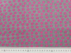 Lovel Grey - Kringelblumen pink auf grau