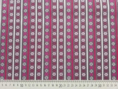Baumwollstoff Bord�re & Streifen Lovely Grey, pink rot auf grau