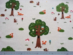 Leinenlook, F�chse & B�ume, natur