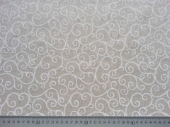 Leinenlook Ranken, weiss auf natur